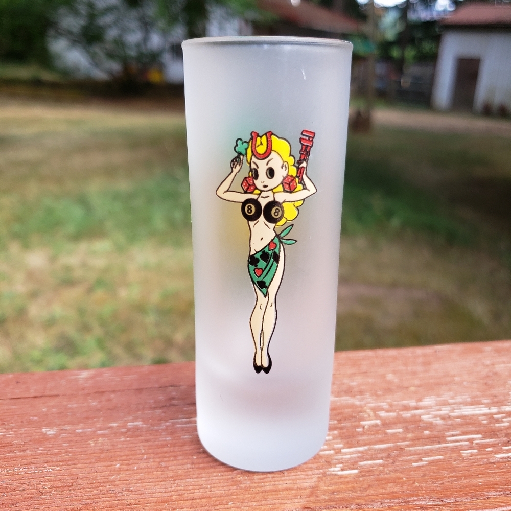 Hard Rock Hotel Las Vegas St. Patrick's Day Shot Glass - Lady Luck & Clover